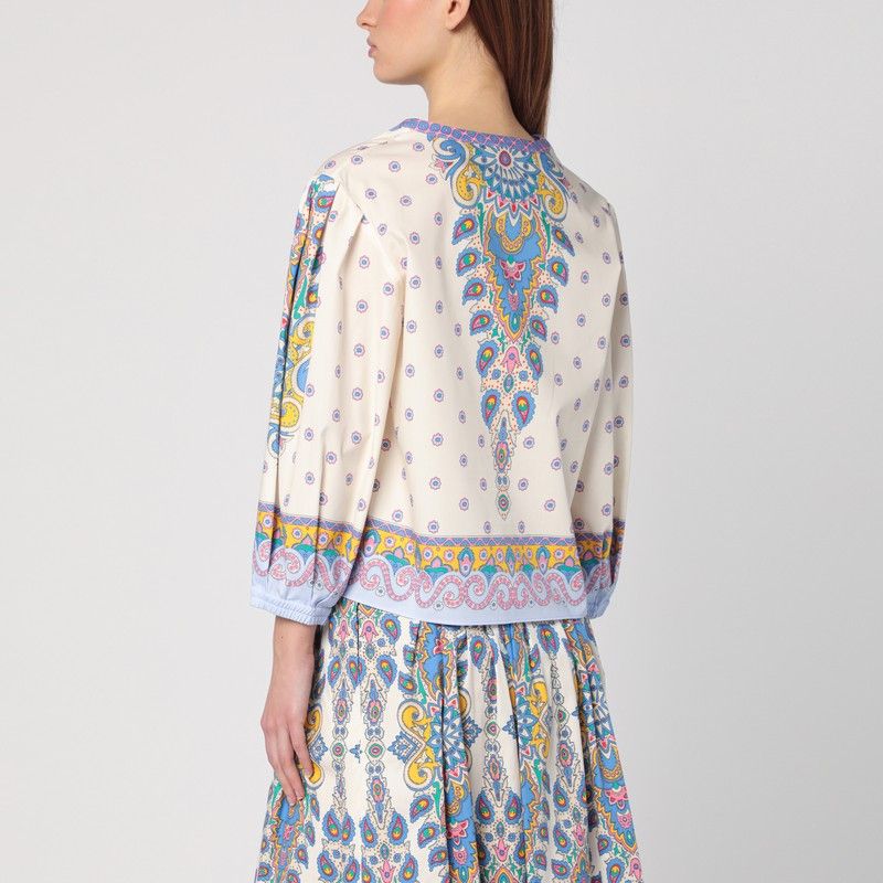ETRO Balloon Sleeve Cotton Blouse for Women - SS25