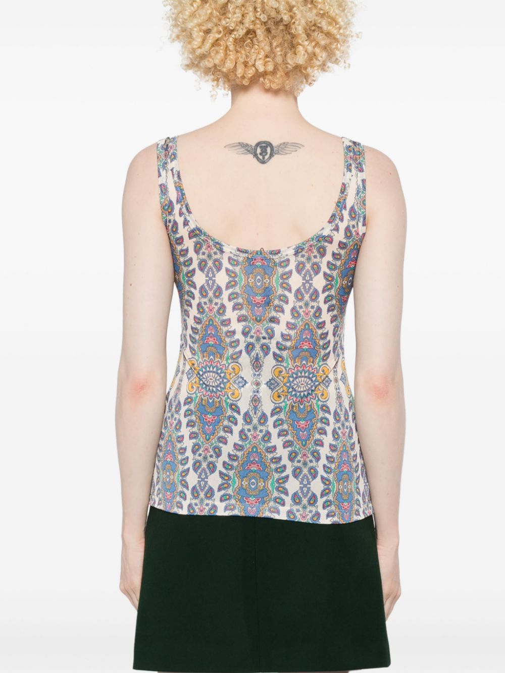 ETRO Ameba Print Natural Tank Top