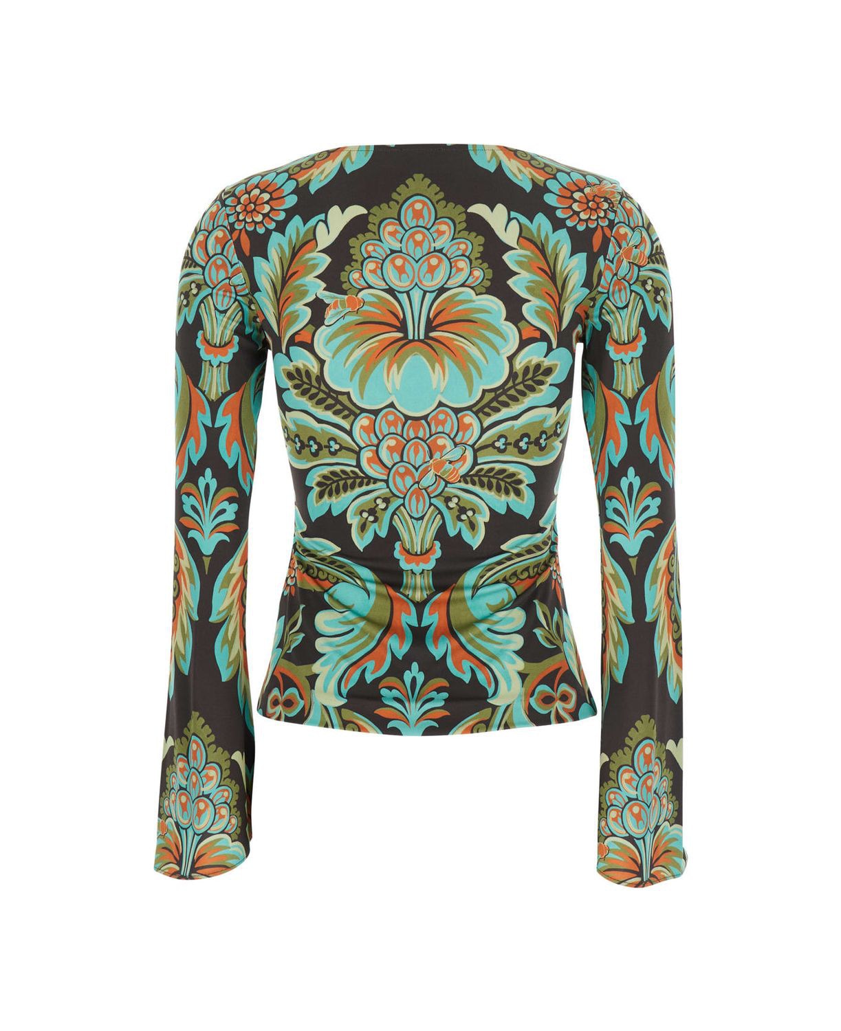 ETRO Floral Print Bell Sleeve T-Shirt