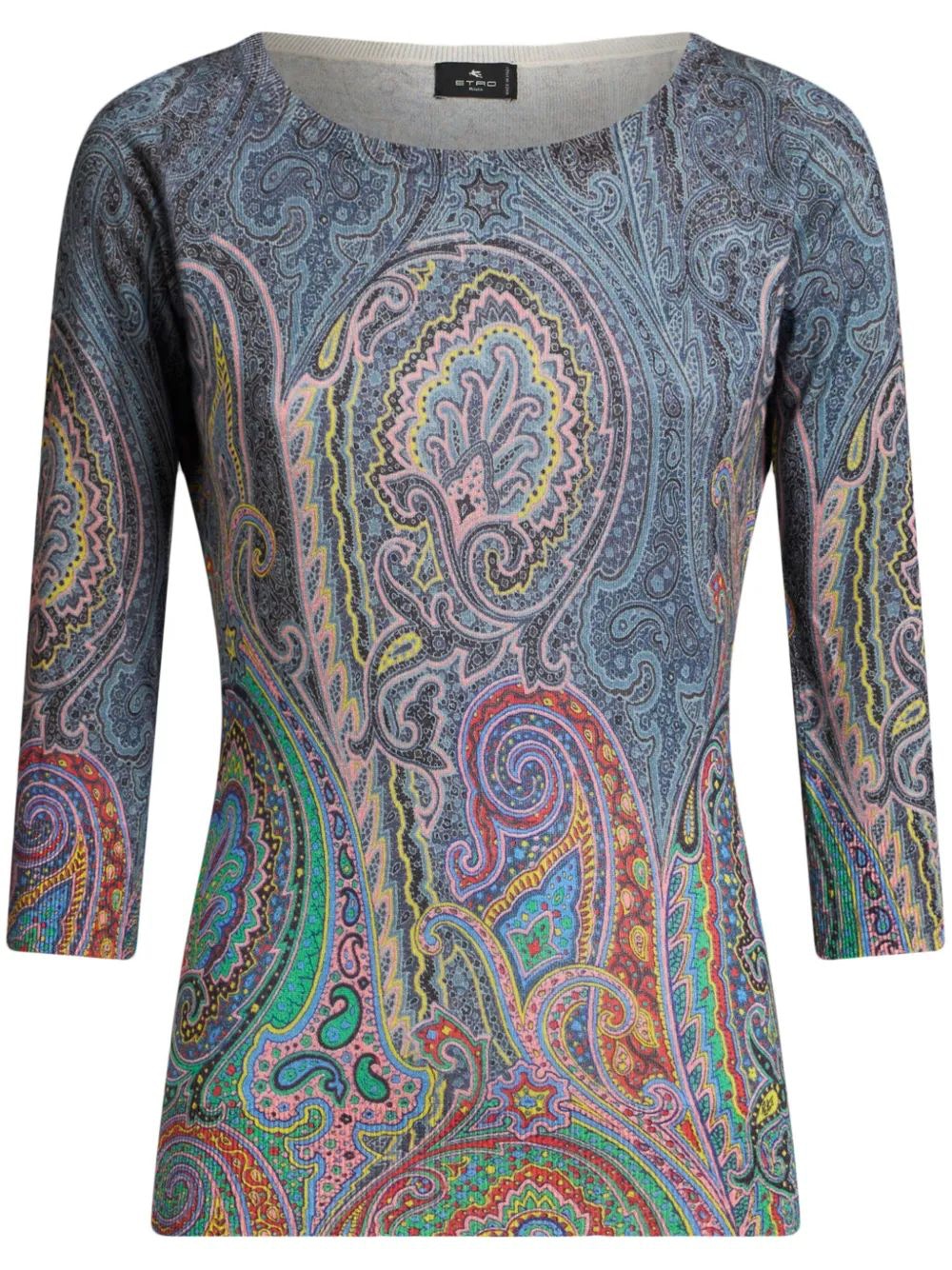 ETRO Paisley Print Fine Knit Sweater