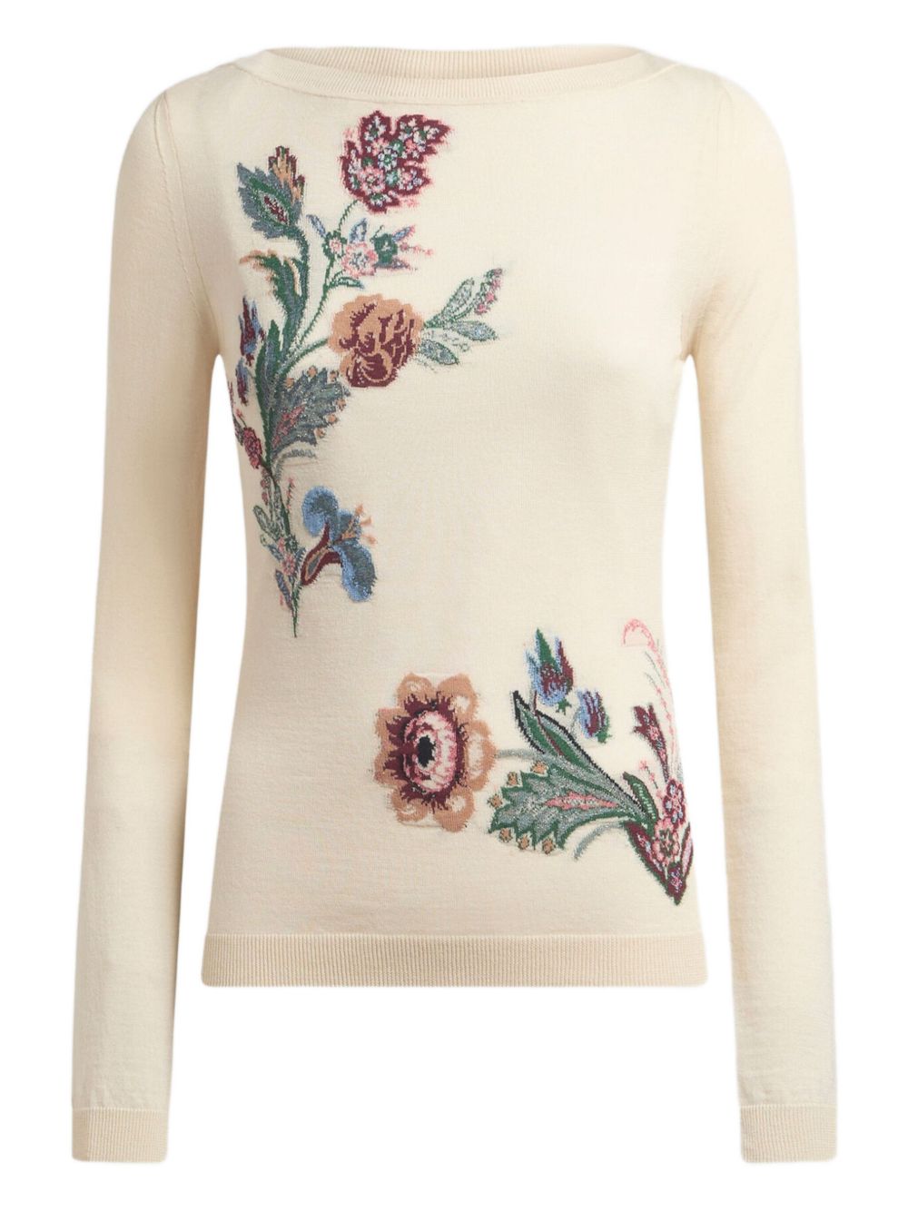 ETRO Natural Sweater with Floral Design for Women