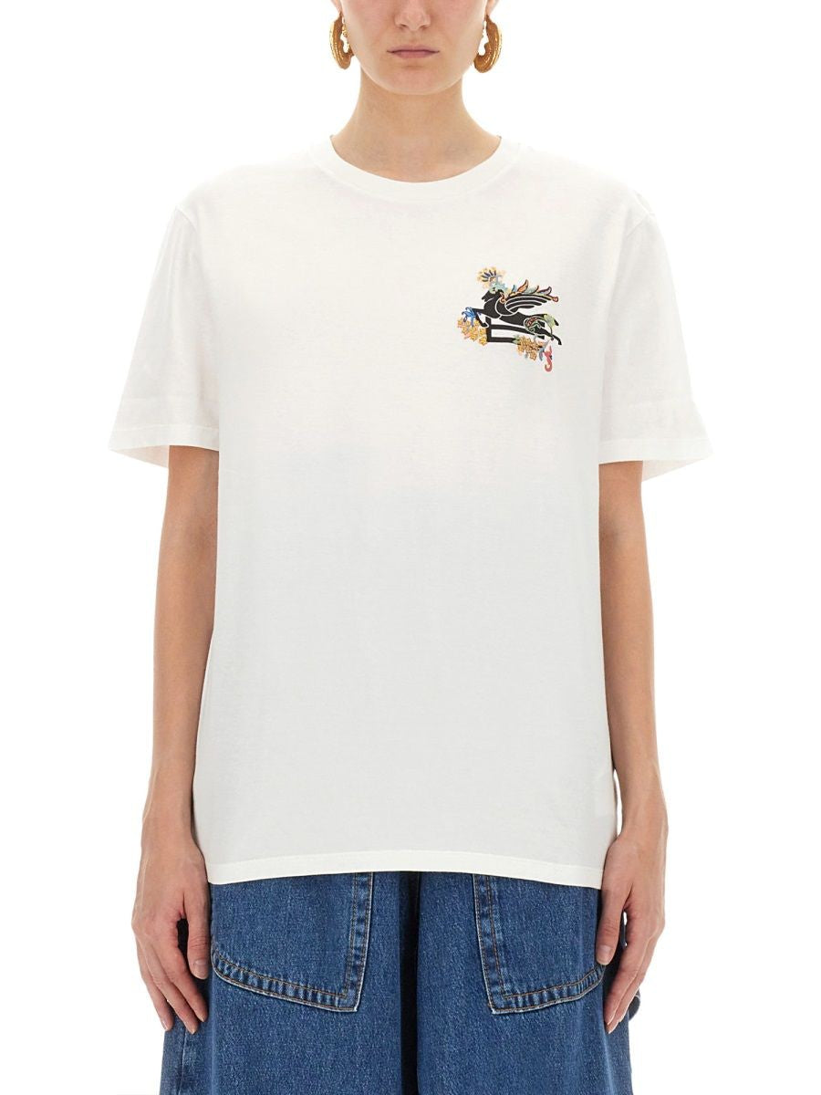ETRO Regular Fit T-Shirt with Pegasus Design - Size S