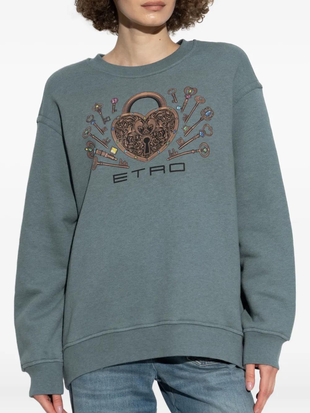 ETRO Graphic Padlock Sweatshirt - Women's Style