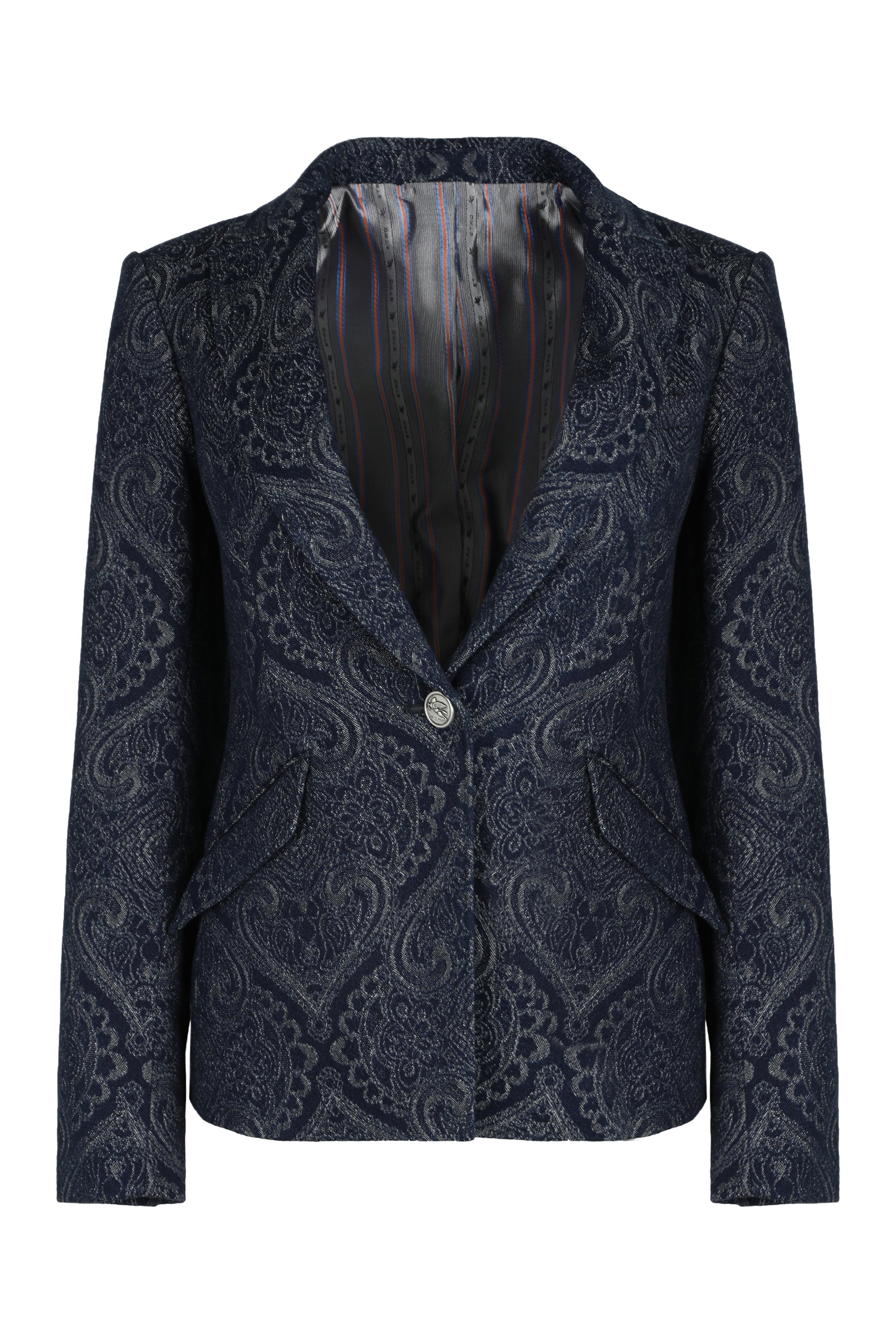 ETRO Abstract Jacquard Denim Jacket