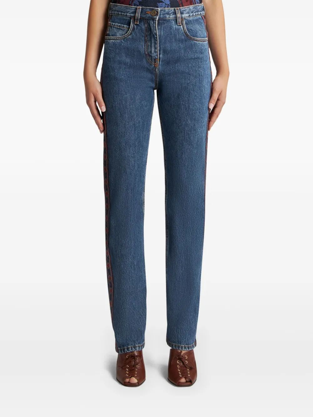 ETRO Stylish Side Appliqué Jeans for Women