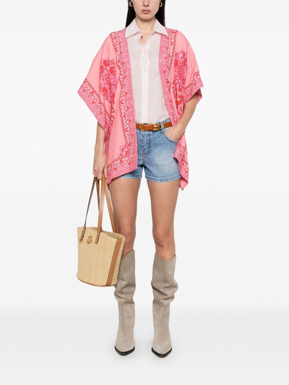 ETRO Amoeba Print Poncho for Women - SS25