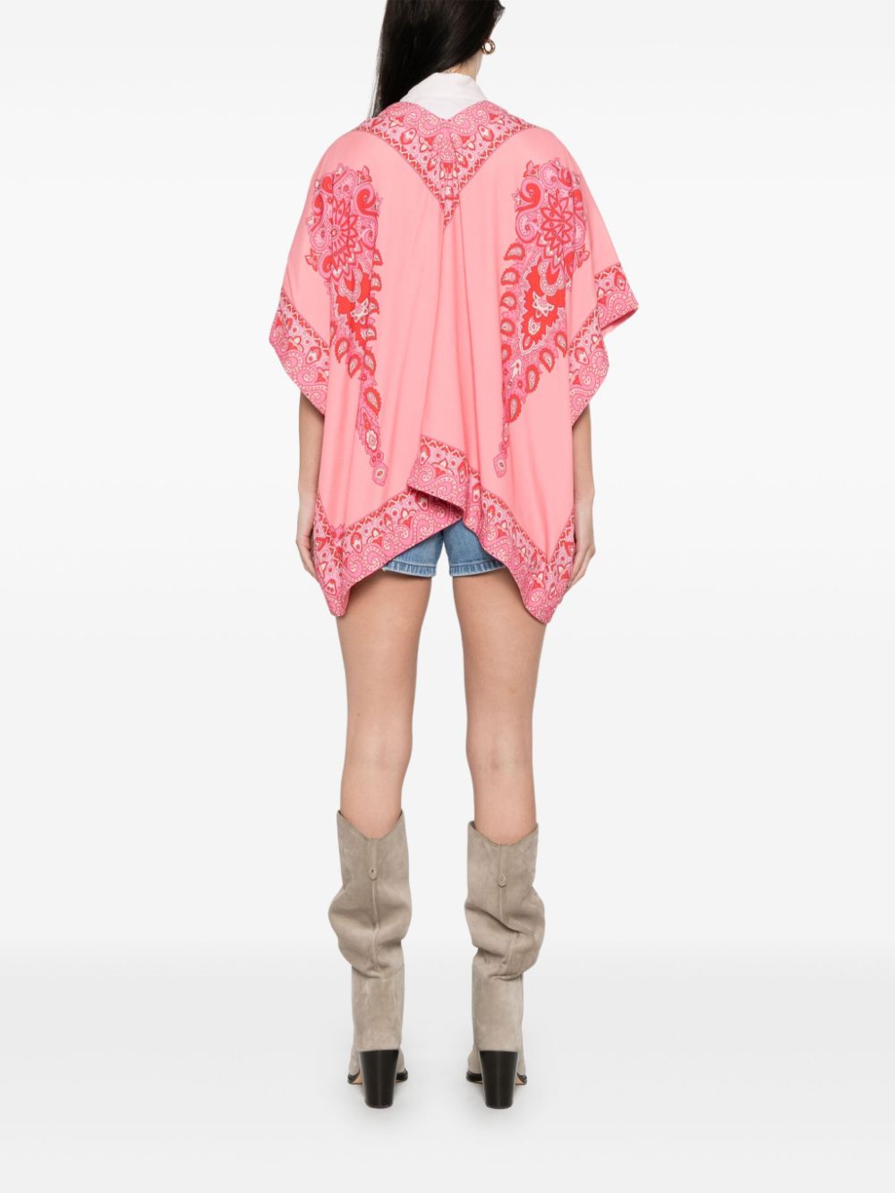 ETRO Amoeba Print Poncho for Women - SS25
