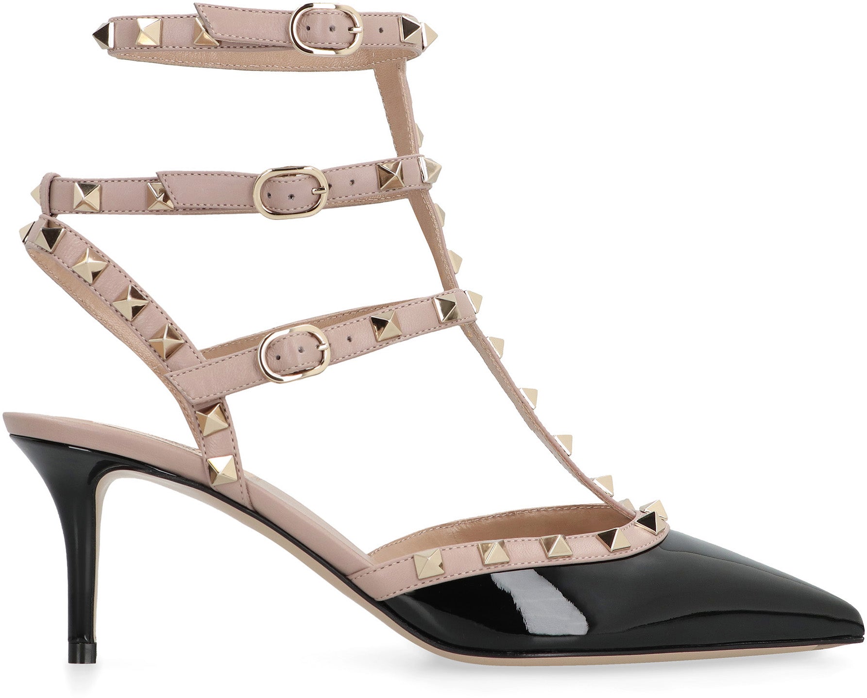 VALENTINO GARAVANI Rockstud Patent Leather Slingback Pumps
