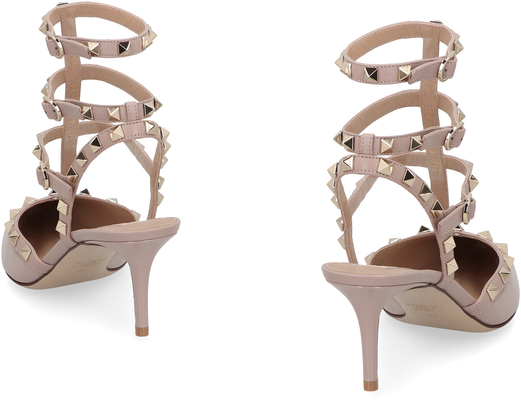 VALENTINO GARAVANI Rockstud Patent Leather Slingback Pumps - Pointy Toe