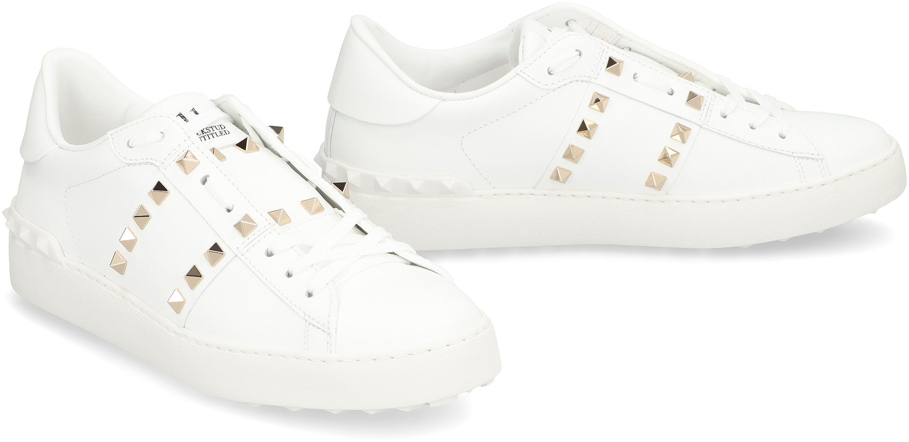 VALENTINO GARAVANI Rockstud Untitled Leather Sneakers for Women