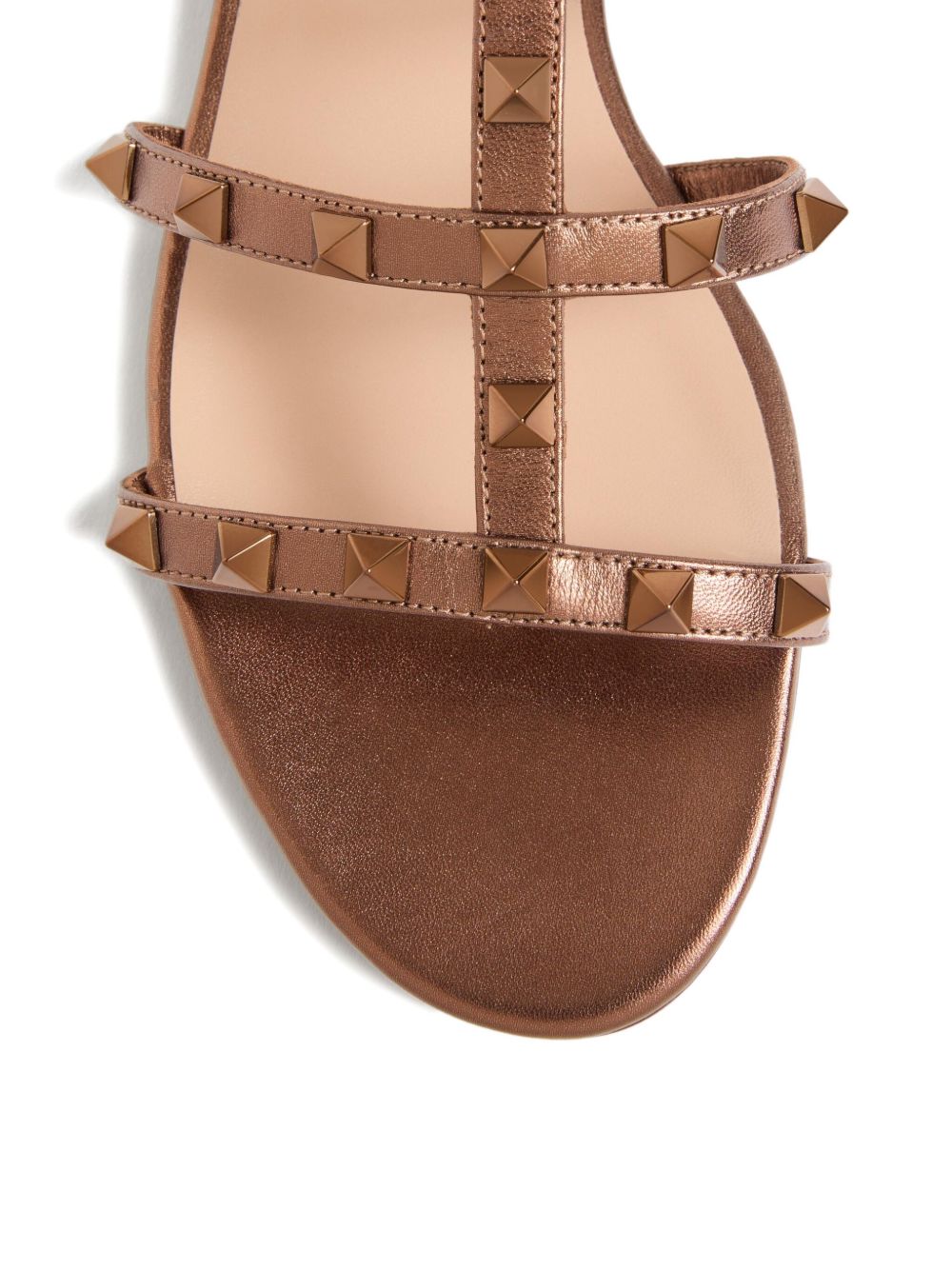 VALENTINO GARAVANI Rockstud Leather Flat Sandals for Women