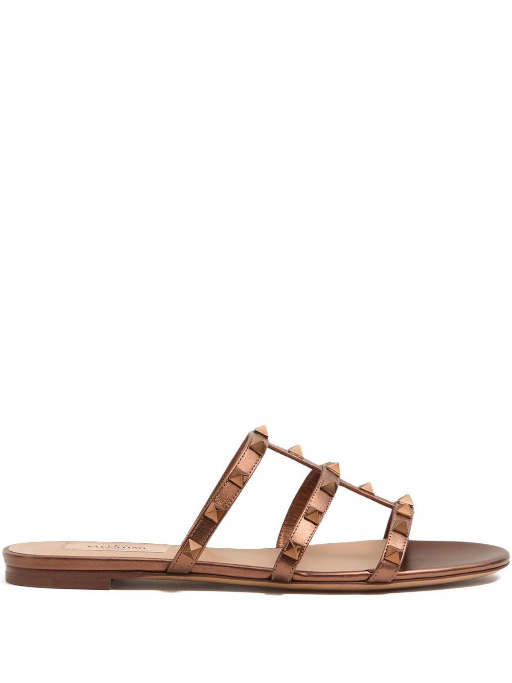 VALENTINO GARAVANI Rockstud Leather Flat Sandals for Women