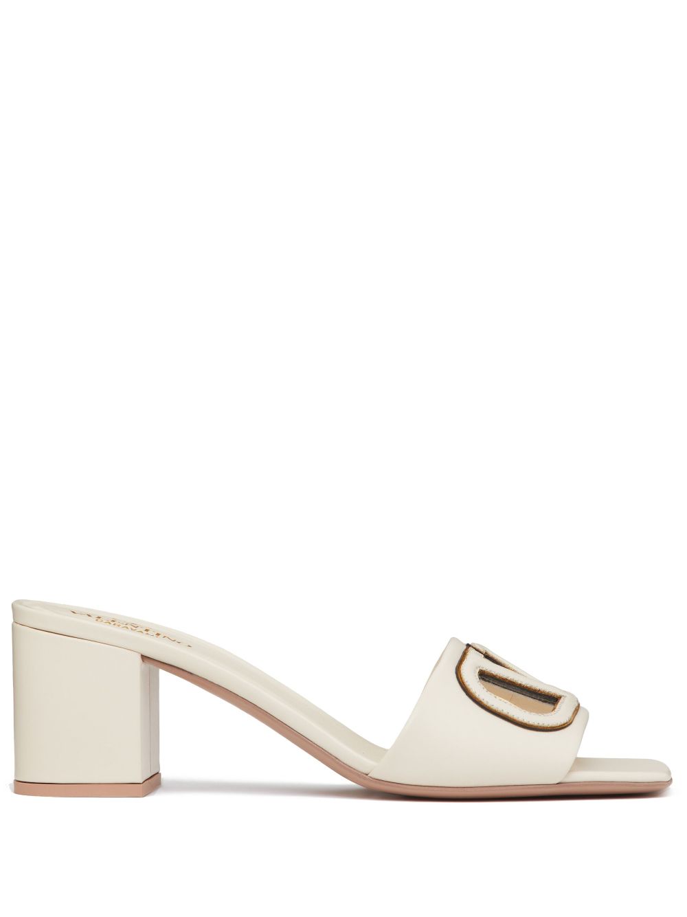 VALENTINO GARAVANI Cut-Out Leather Sandals with Block Heel - Women