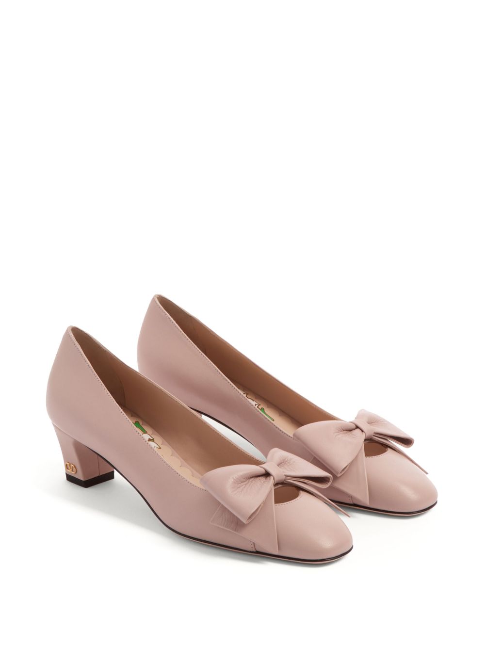VALENTINO GARAVANI Leather Pumps with Oversized Bow Detail