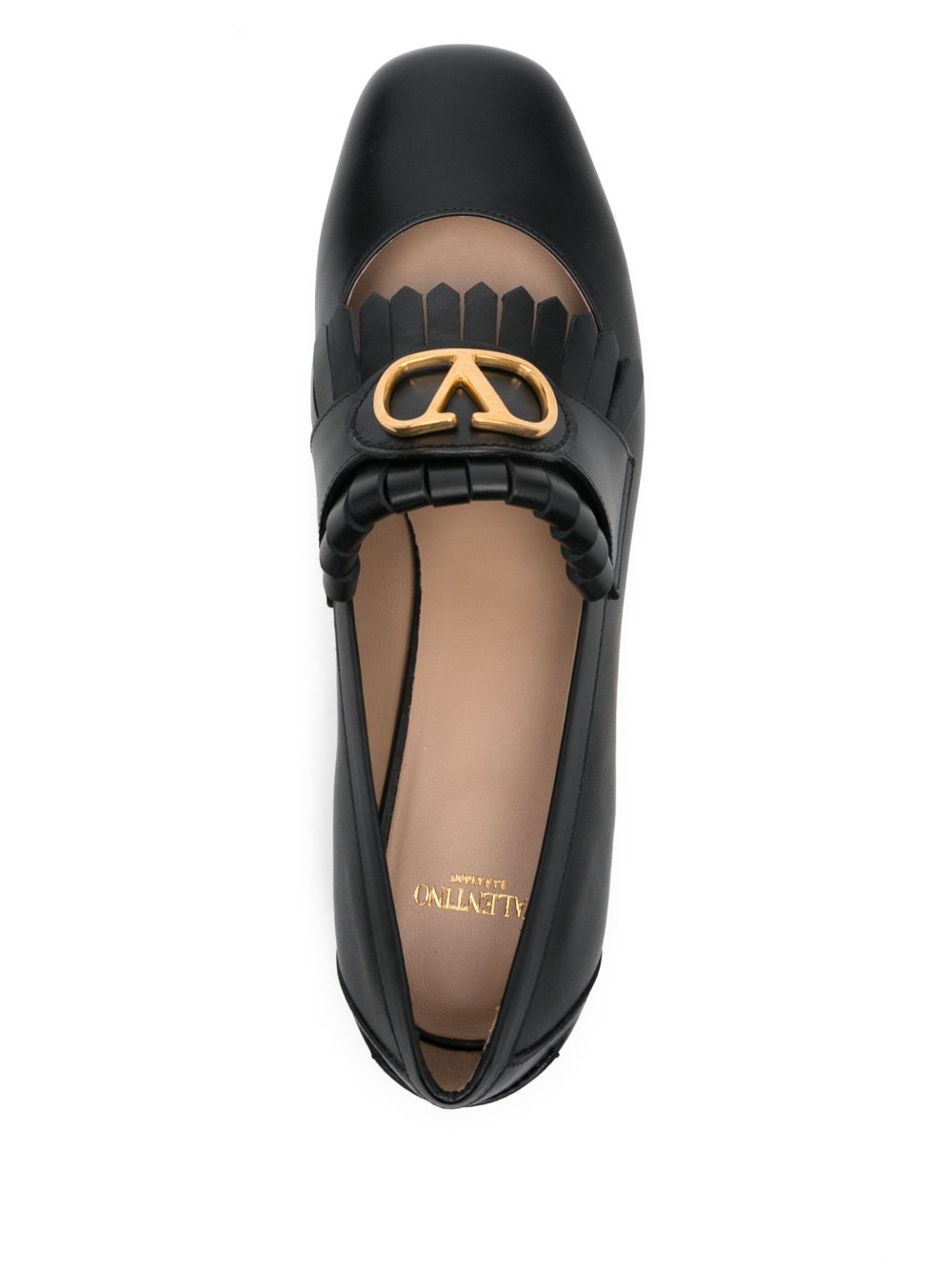 VALENTINO GARAVANI Signature Vlogo Leather Loafers for Women