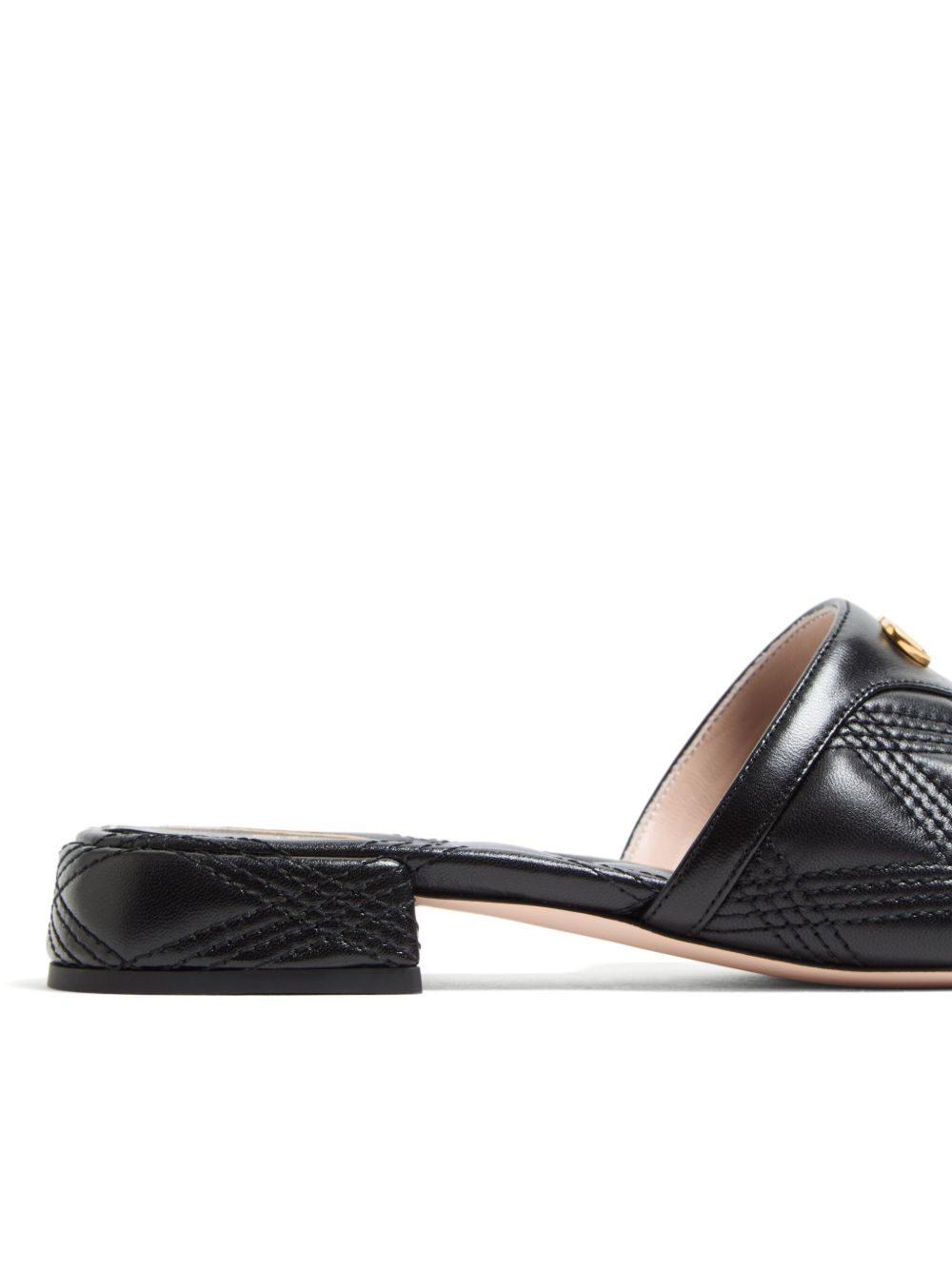 VALENTINO GARAVANI Quilted Leather Slip-On Sandals