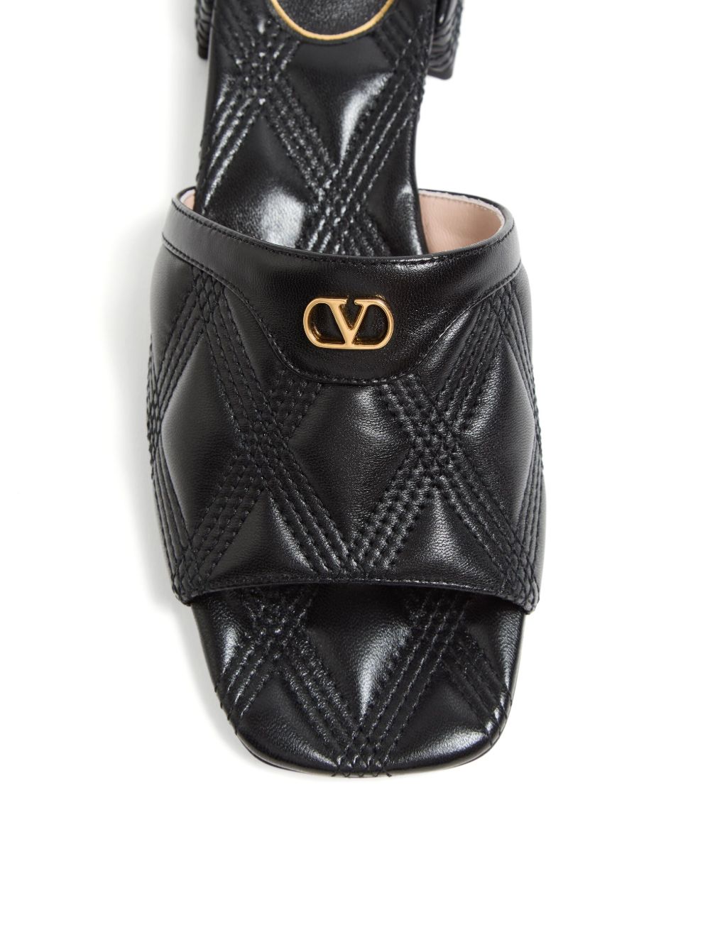 VALENTINO GARAVANI Quilted Leather Slip-On Sandals