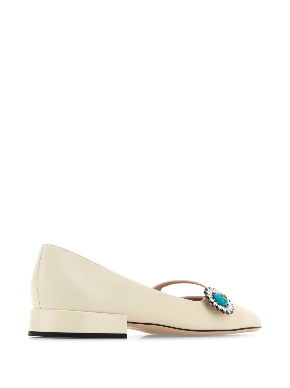 VALENTINO GARAVANI Patent Leather Ballet Flats with Touch-Strap