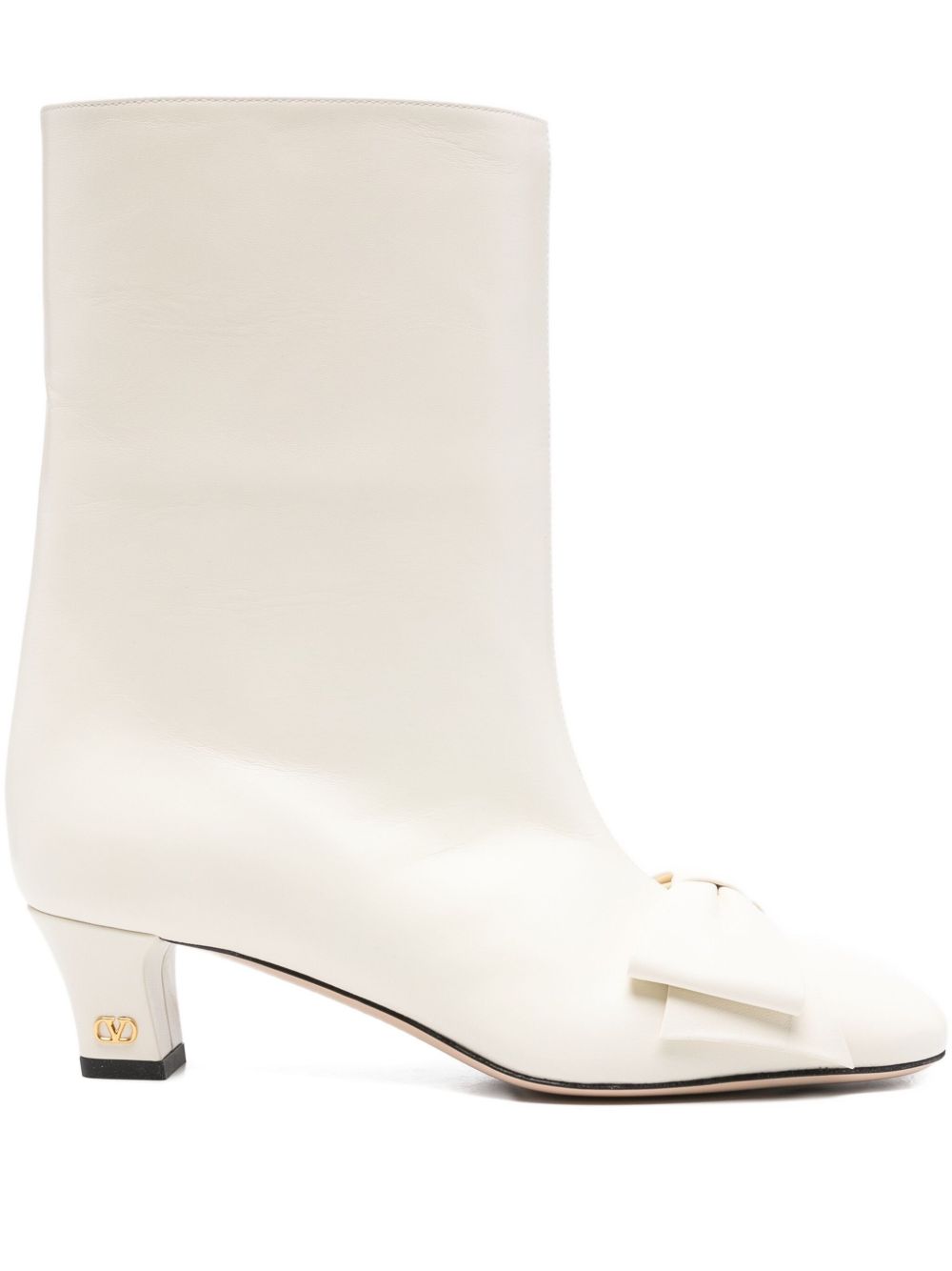 VALENTINO GARAVANI Elegant Bow Embellished Leather Boots for Women