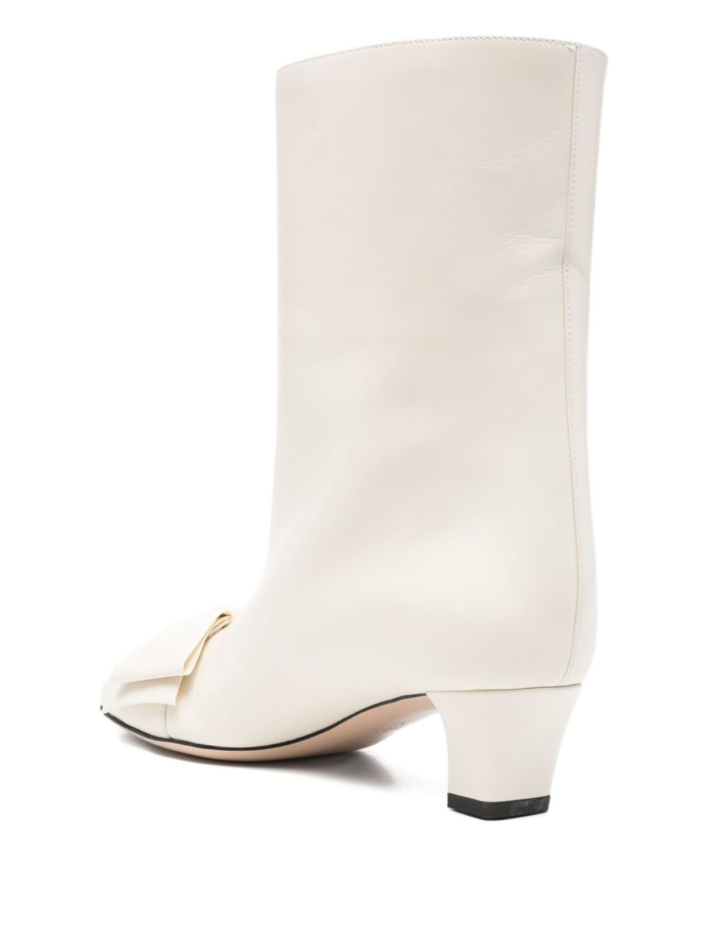 VALENTINO GARAVANI Elegant Bow Embellished Leather Boots for Women
