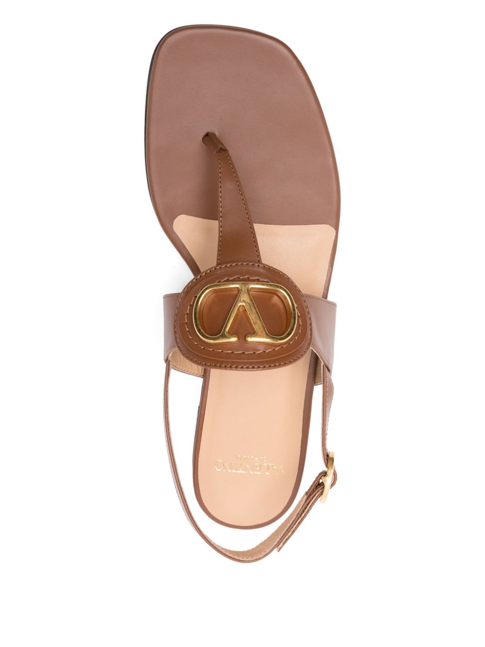 VALENTINO GARAVANI Signature Leather Thong Sandals with Slingback Strap