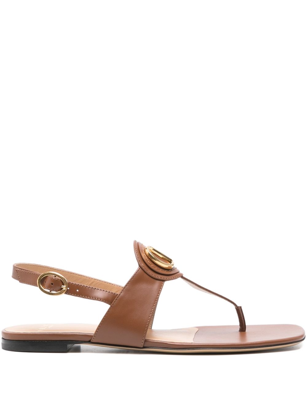 VALENTINO GARAVANI Signature Leather Thong Sandals with Slingback Strap
