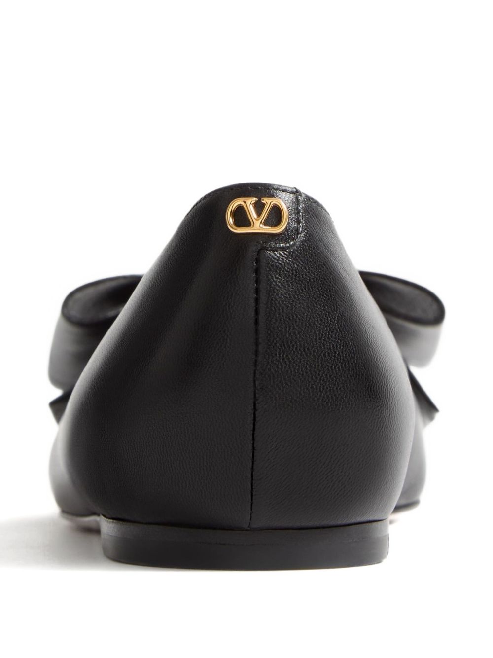 VALENTINO GARAVANI Bow Detail Leather Ballet Flats for Women