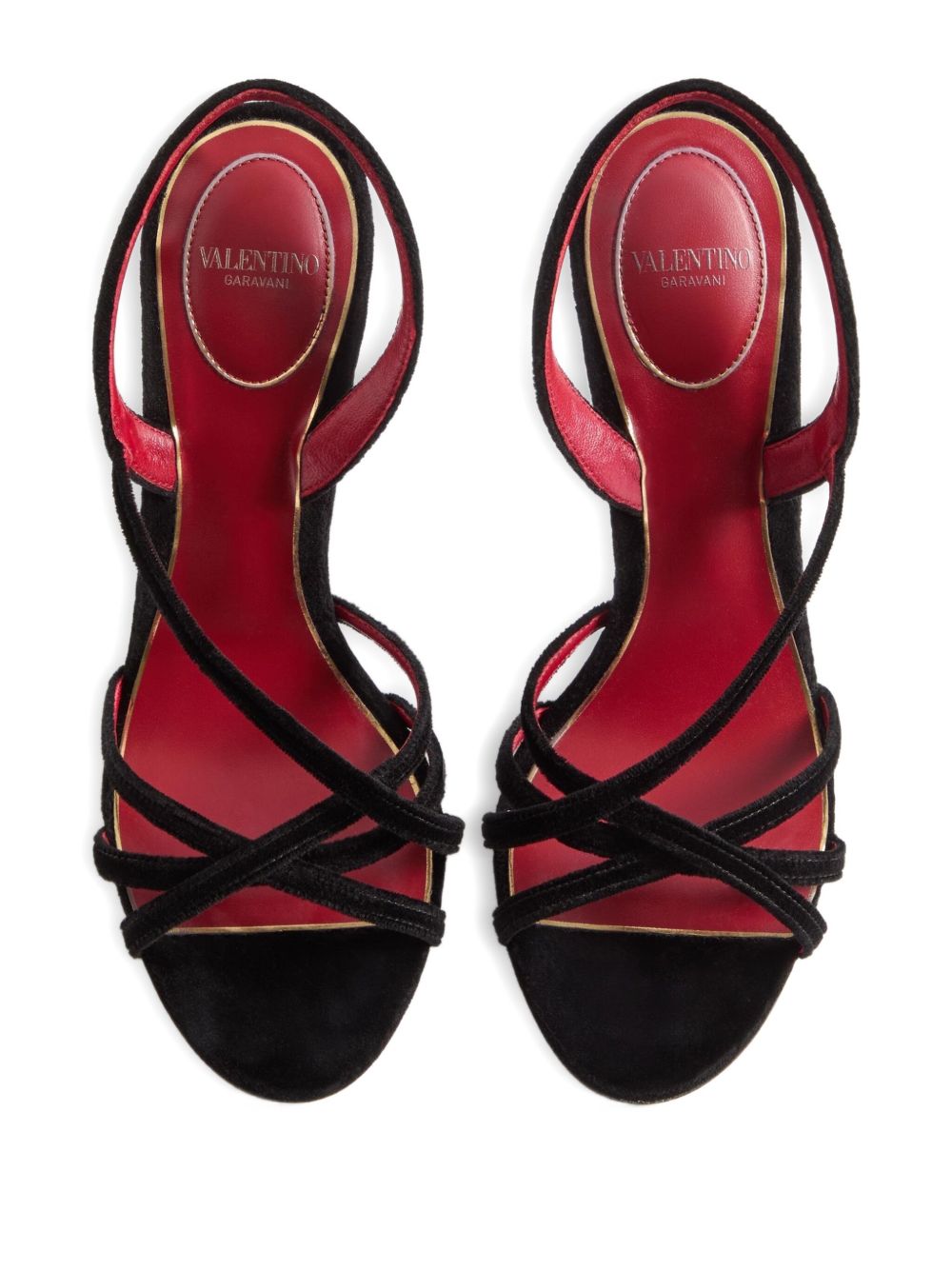 VALENTINO GARAVANI Fetishique Velvet Slingback Sandals