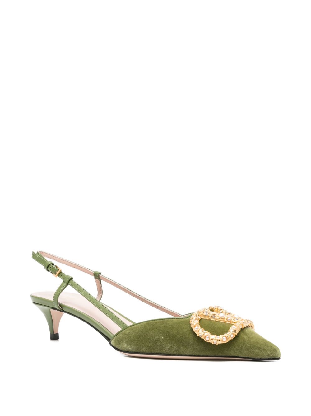 VALENTINO GARAVANI Vlogo Signature Velvet Slingback Pumps