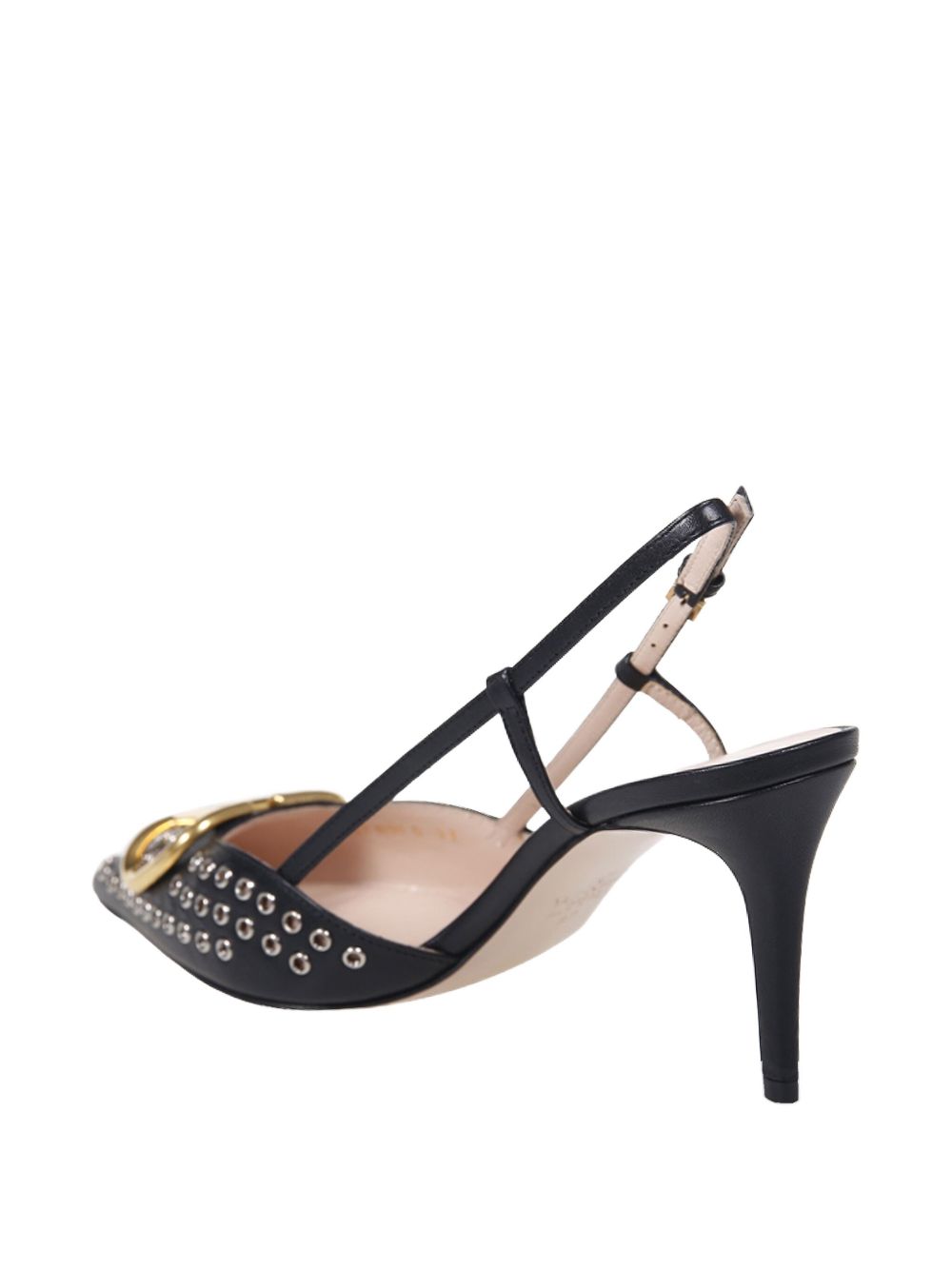 VALENTINO GARAVANI Studded Pointed Toe Slingback Strap Stiletto Heel
