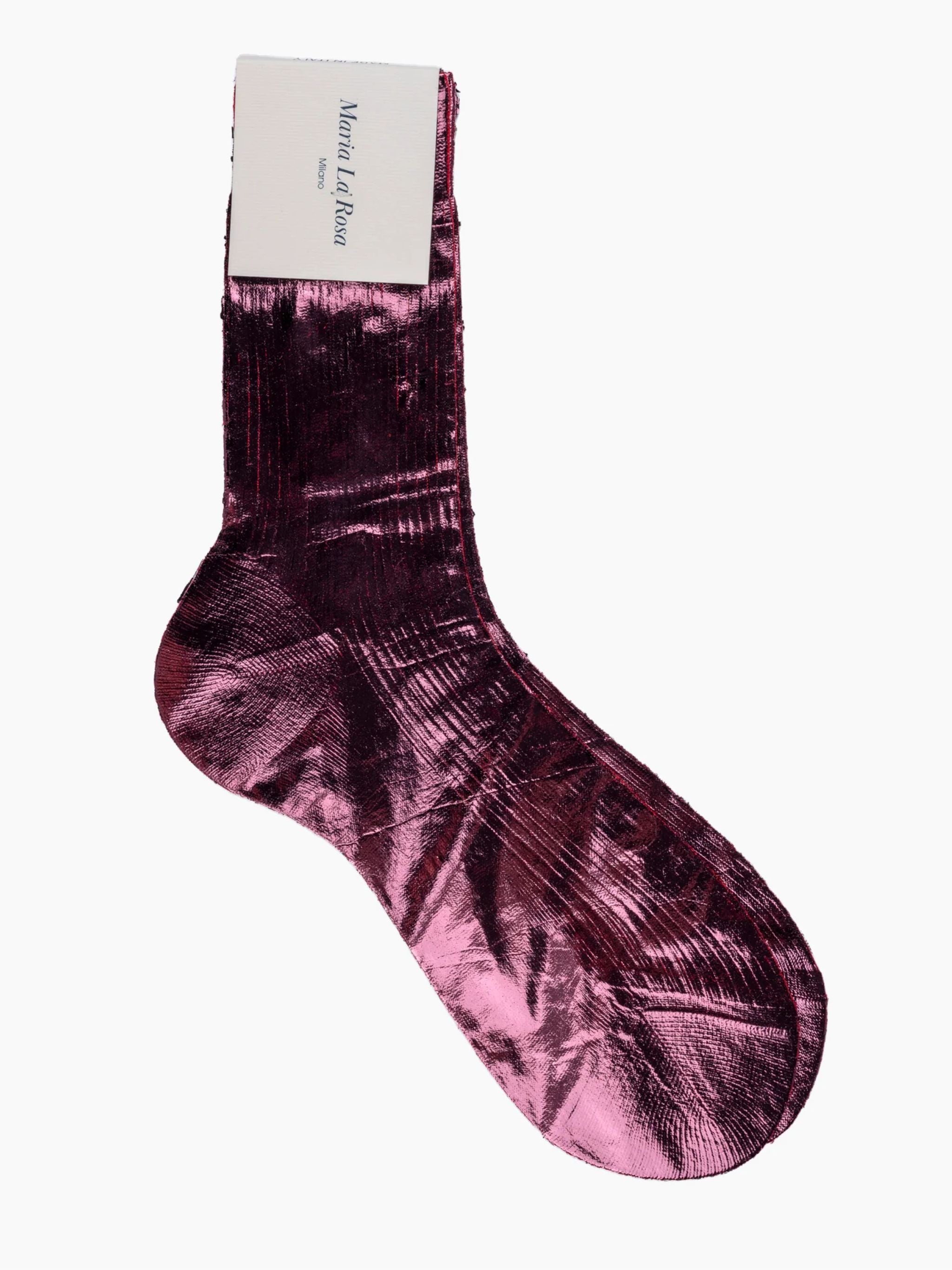 MARIA LA ROSA Ribbed Laminated Socks