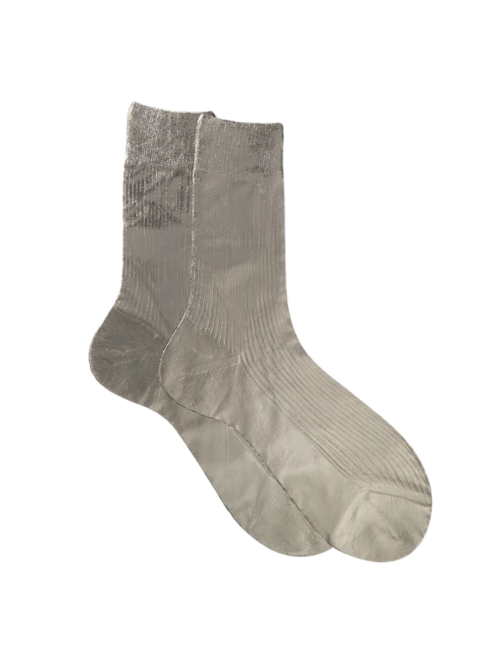 MARIA LA ROSA Ribbed Laminated Socks