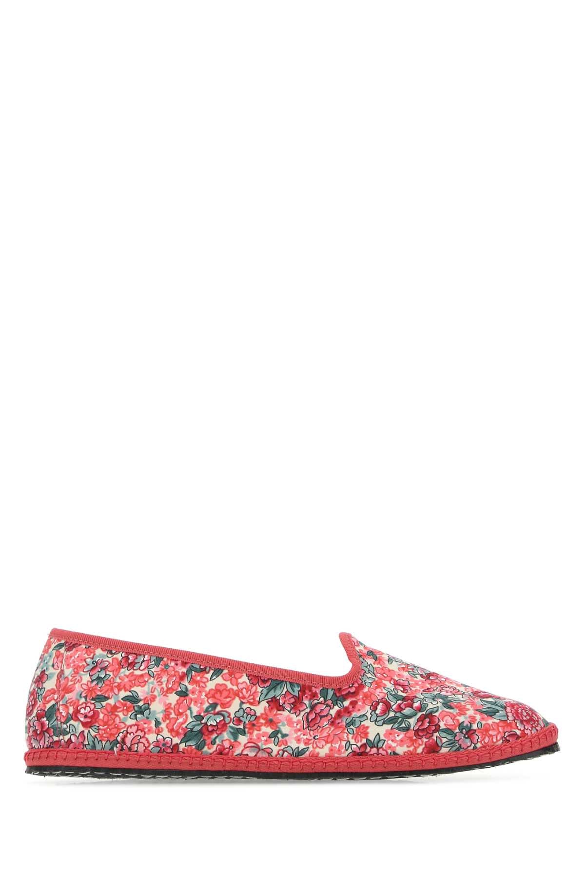 VIBI VENEZIA Floral Printed Canvas Ballerinas