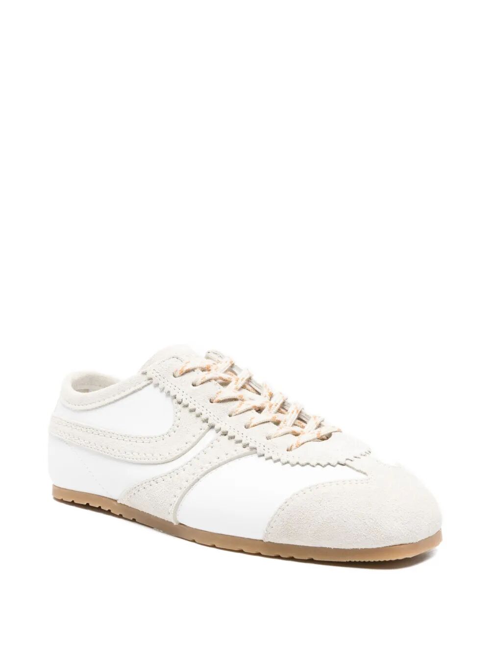 DRIES VAN NOTEN Leather Sneakers with Suede Inserts for Women