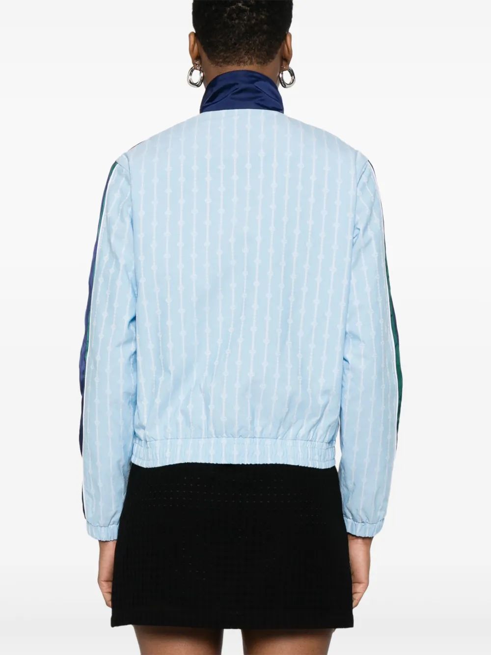 CASABLANCA Womens Pin Stripe Nylon Track Jacket