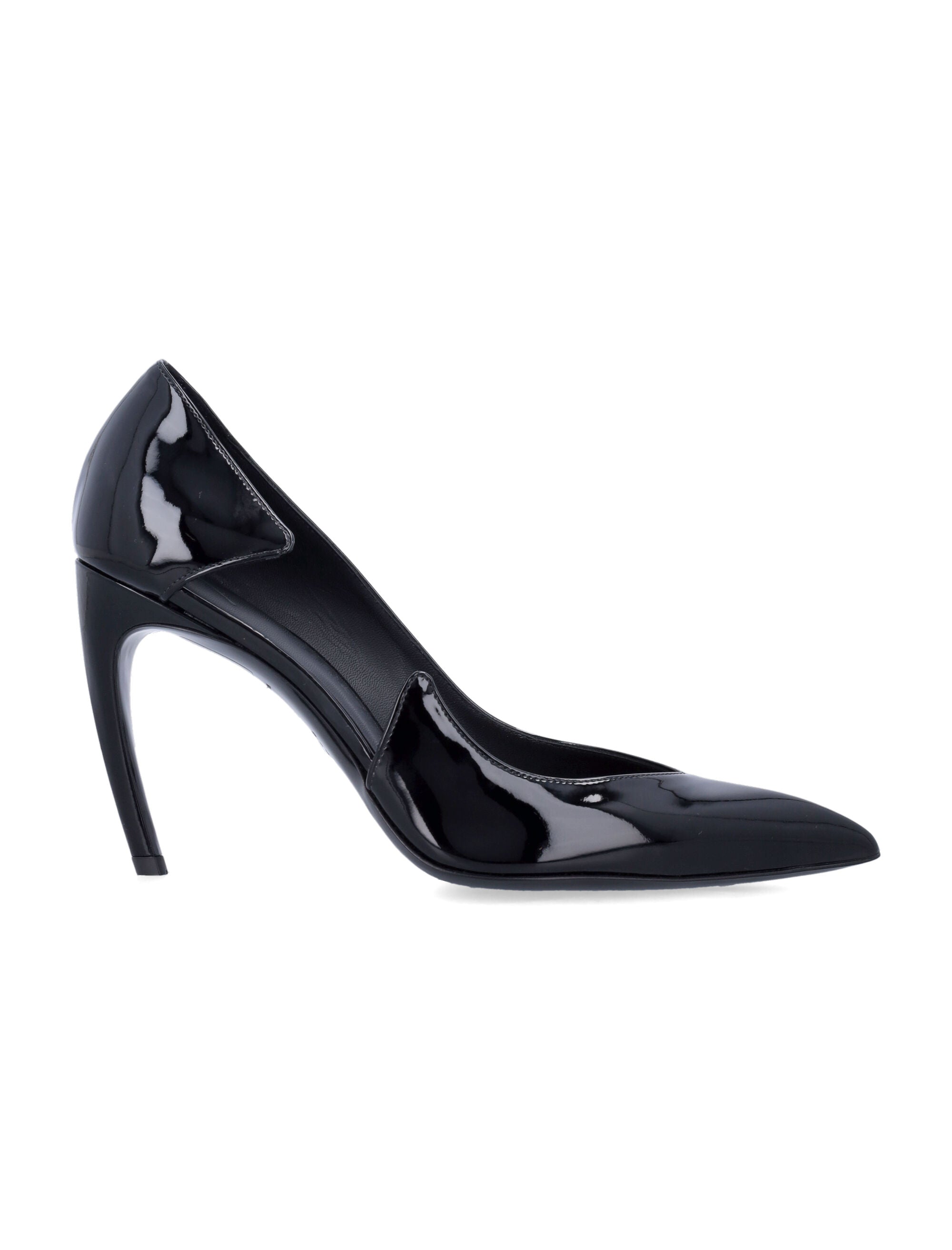 THE ATTICO Mia Patent Leather Pointed Toe Pumps 95MM