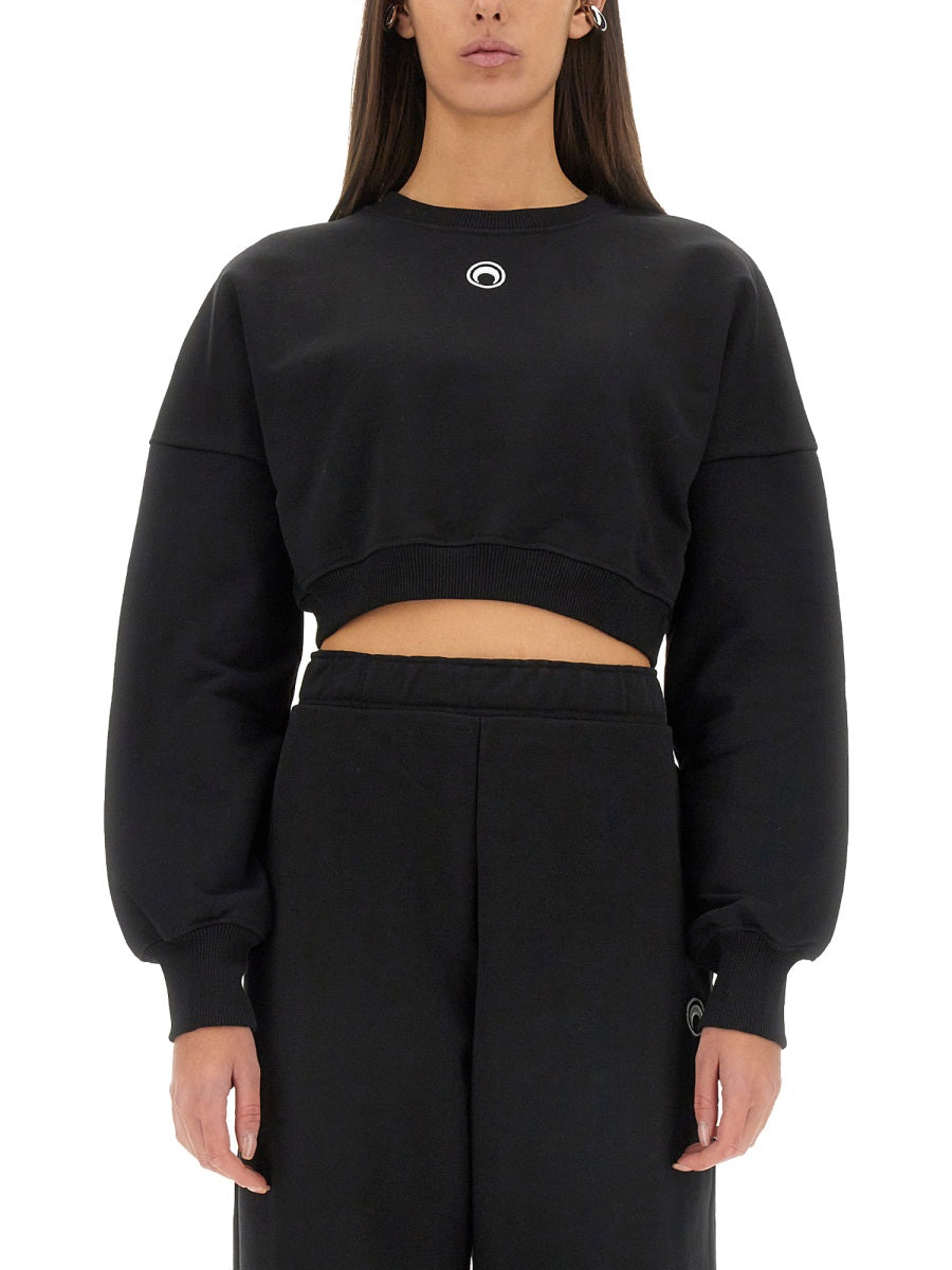 MARINE SERRE Moon Cropped Sweatshirt for Women