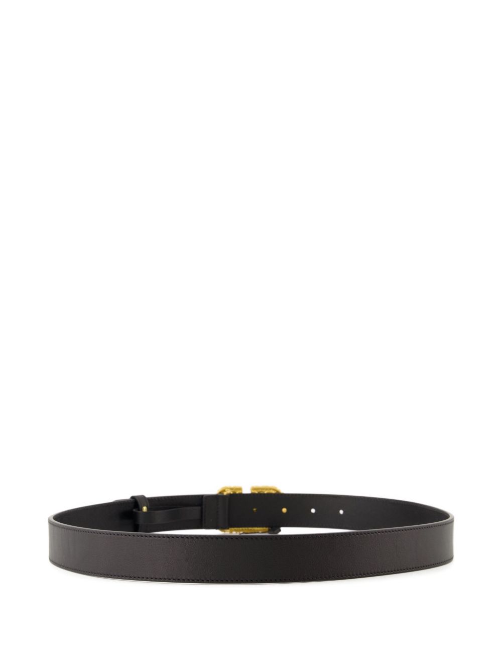 VALENTINO GARAVANI Signature Leather Belt with Vlogo Buckle and Crystal Accents