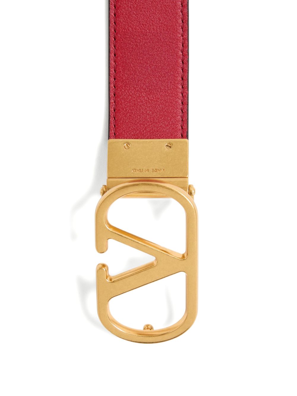 VALENTINO GARAVANI Reversible Logo Signature Leather Belt