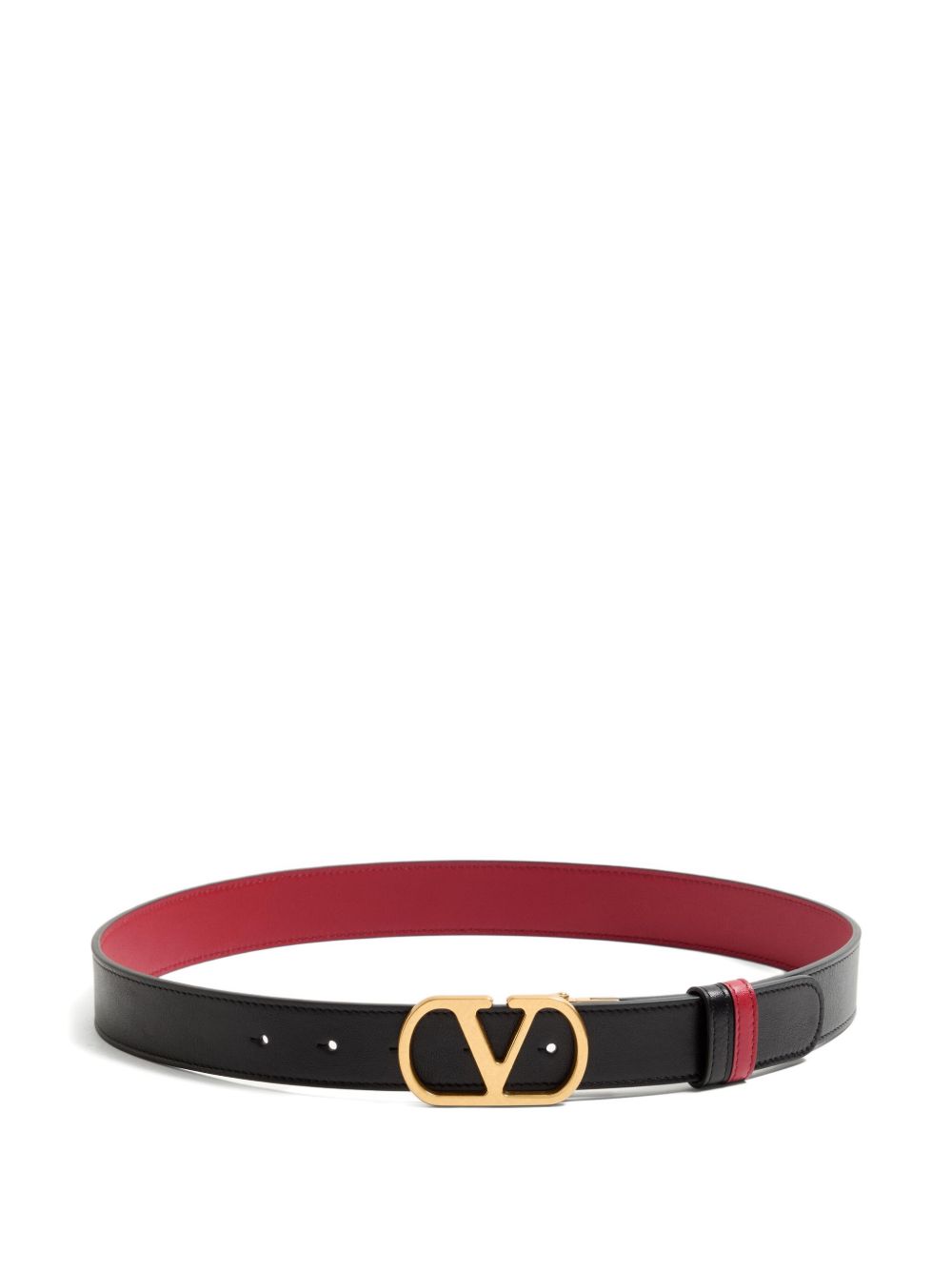 VALENTINO GARAVANI Reversible Logo Signature Leather Belt