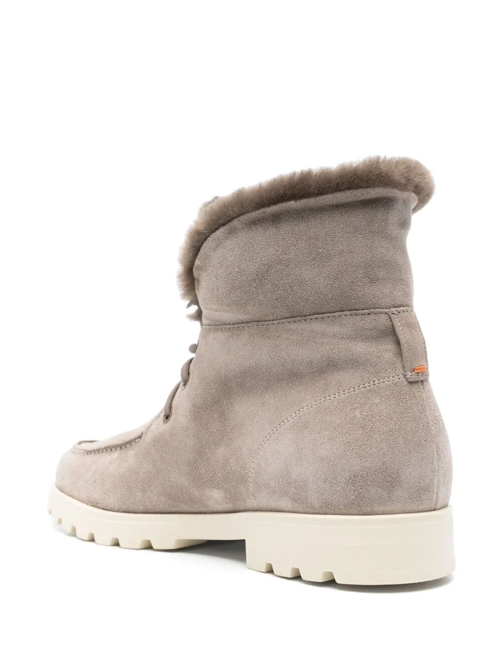 SANTONI Fur-Trim Suede Desert Boots for Women - FW25