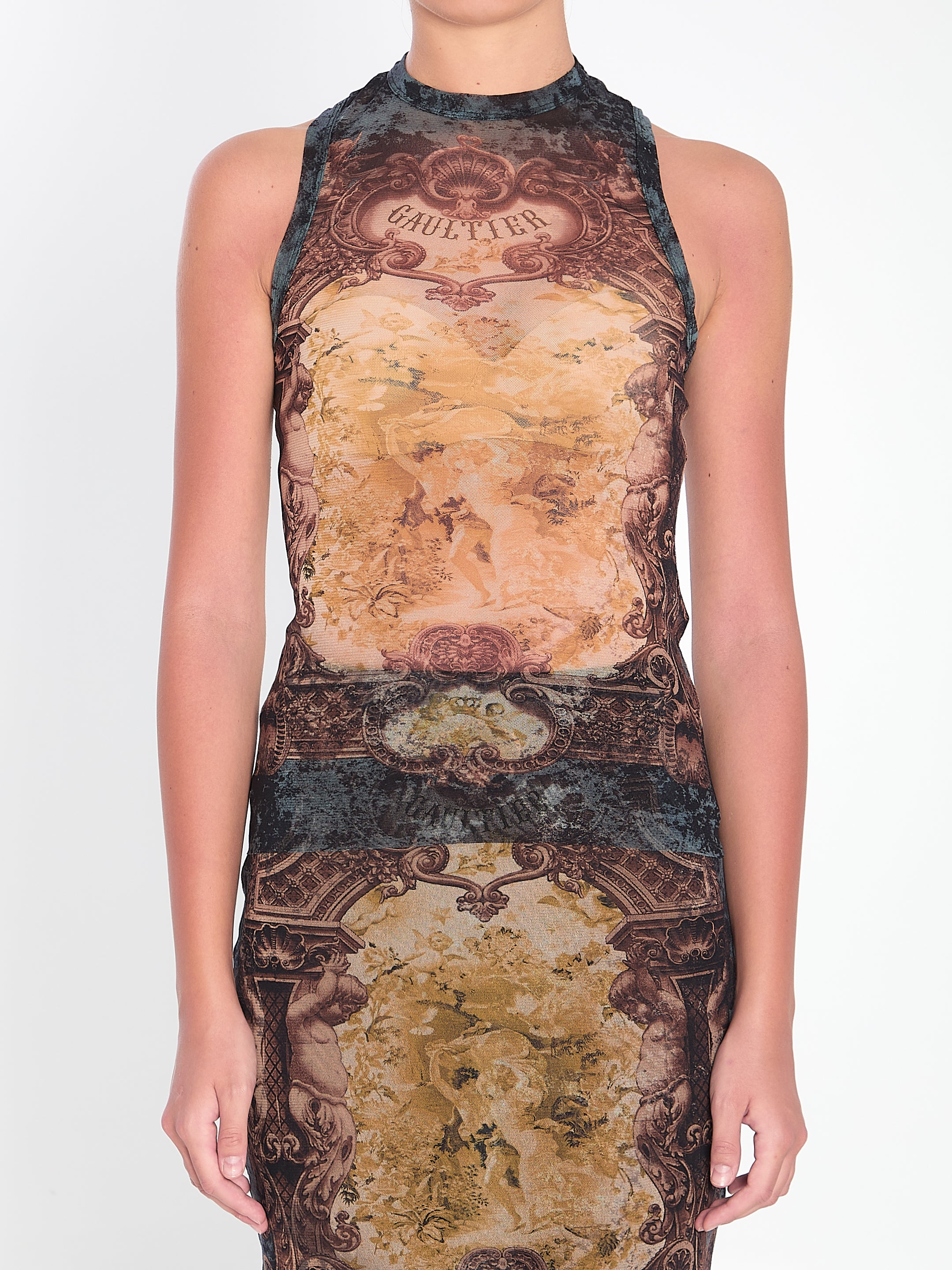 JEAN PAUL GAULTIER Medallion Tank Top - Tight Fit, Sleeveless