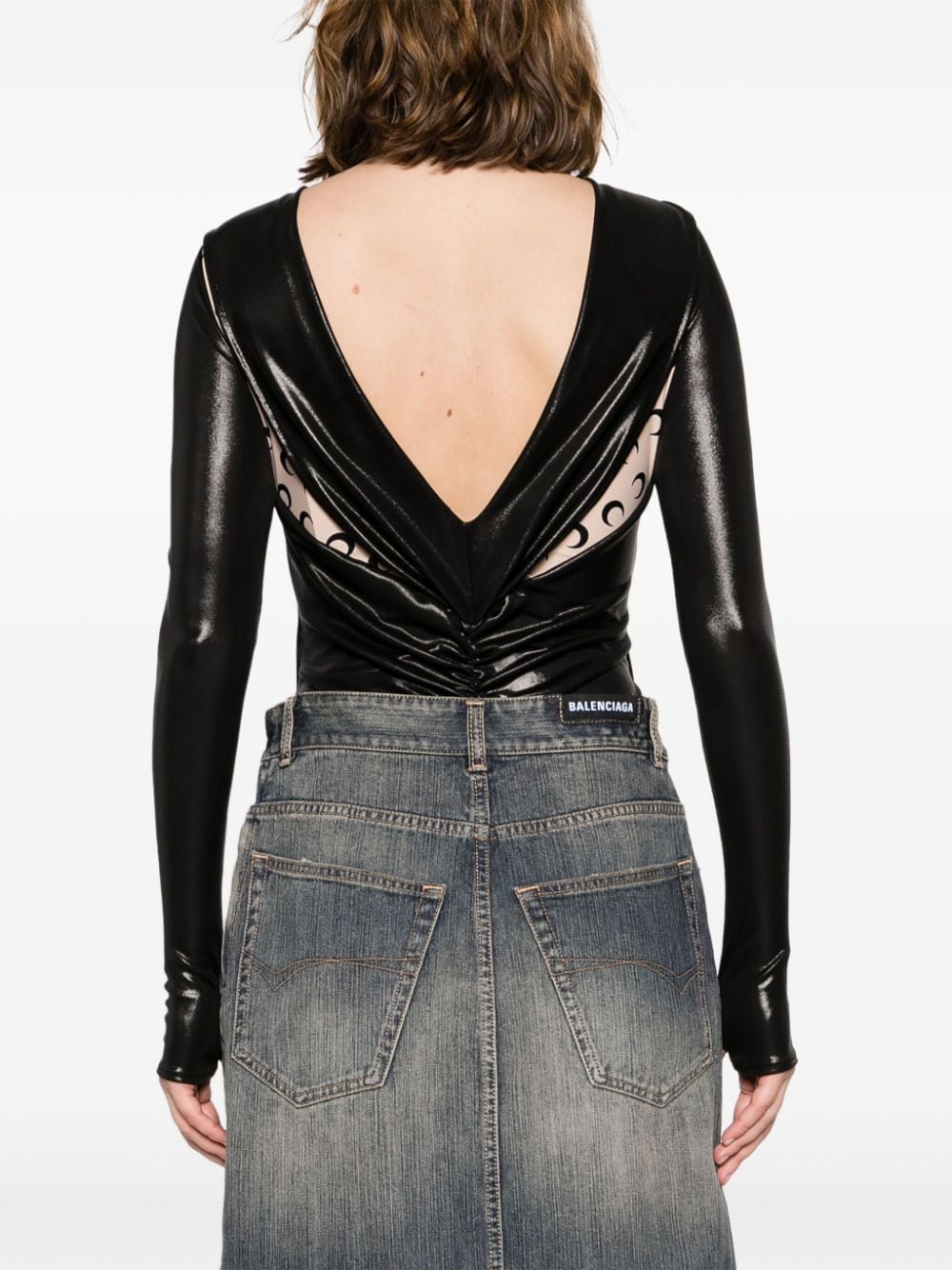 MARINE SERRE Draped Bodysuit - Slim Fit S