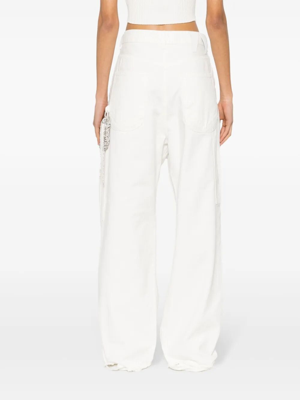 DARKPARK Chain Loose Fit Carpenter Denim Pants for Women