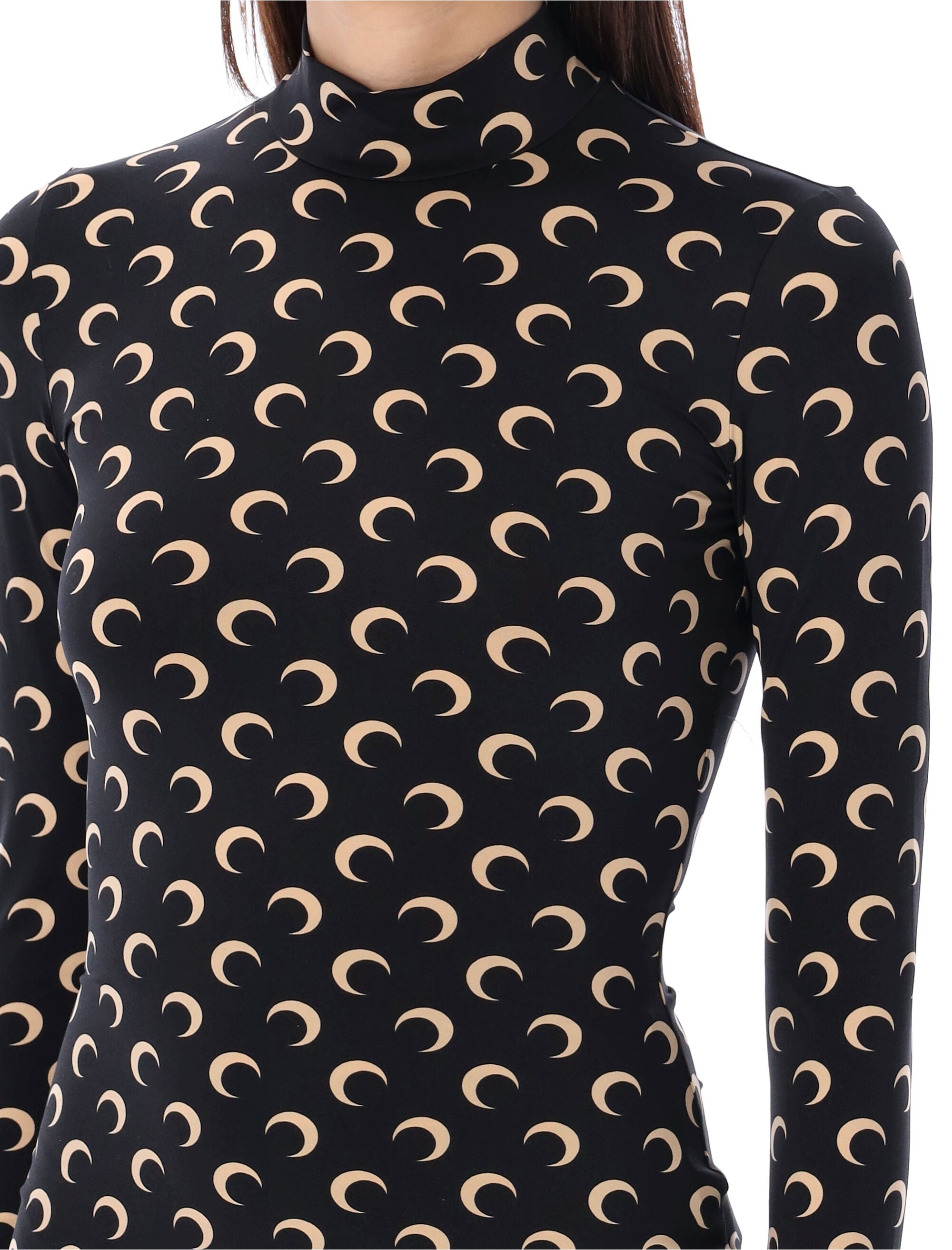 MARINE SERRE Allover Moon High-Neck Mini Top - Women's