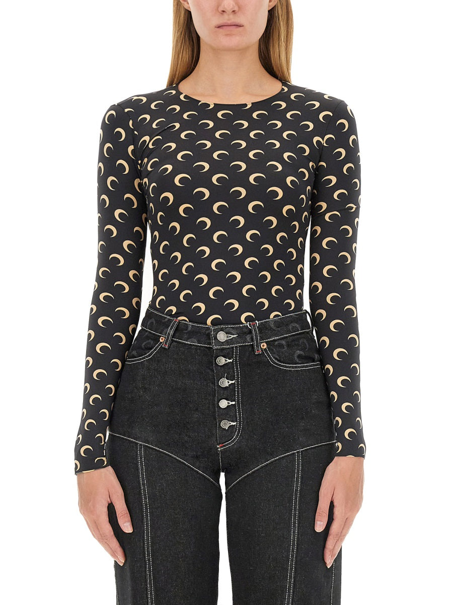 MARINE SERRE Moon Print Second Skin Top - Size S