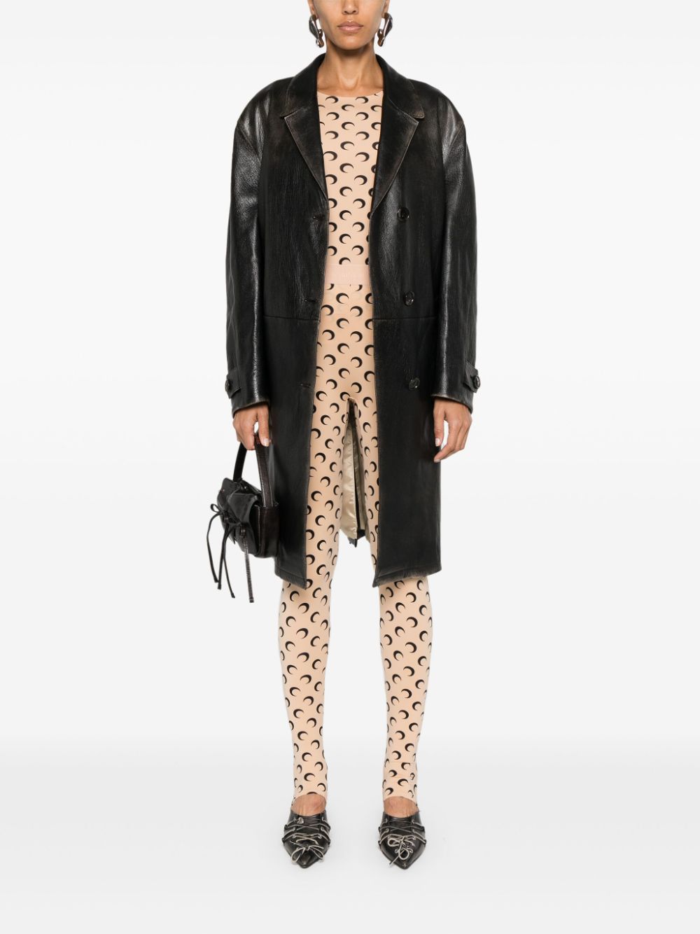 MARINE SERRE Moon Printed Long Sleeve Crewneck T-Shirt for Women