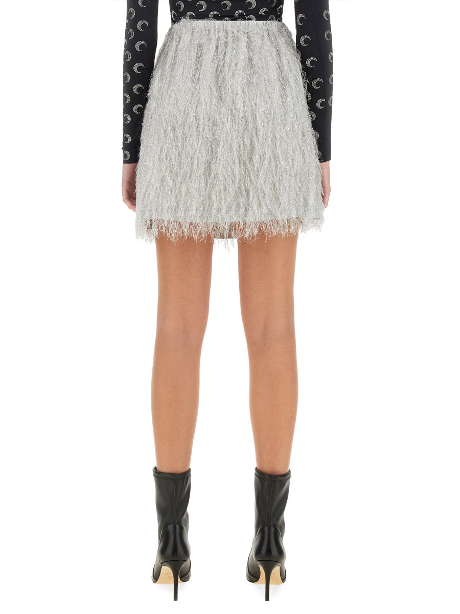 MARINE SERRE Crescent Moon Strass Crewneck Top