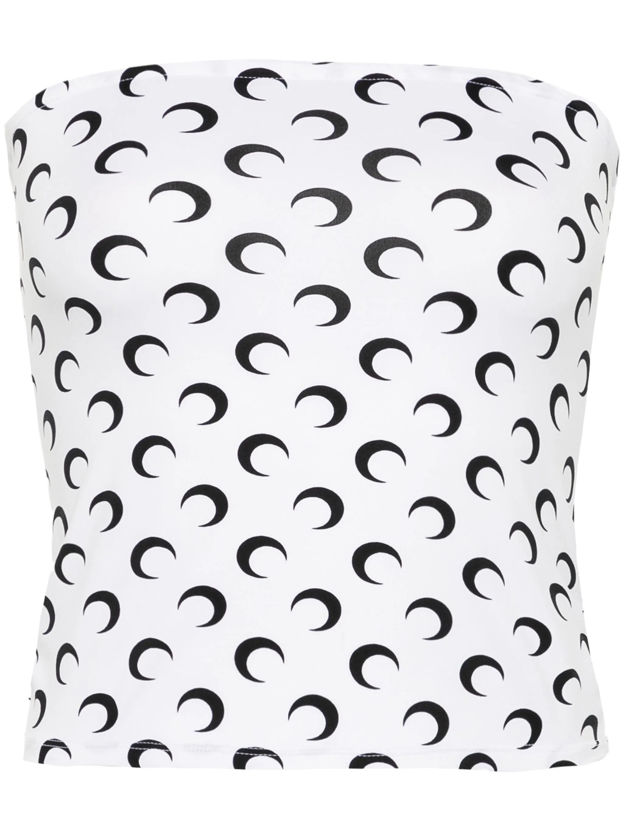 MARINE SERRE Moon Printed Second Skin Tube Top (Size S)