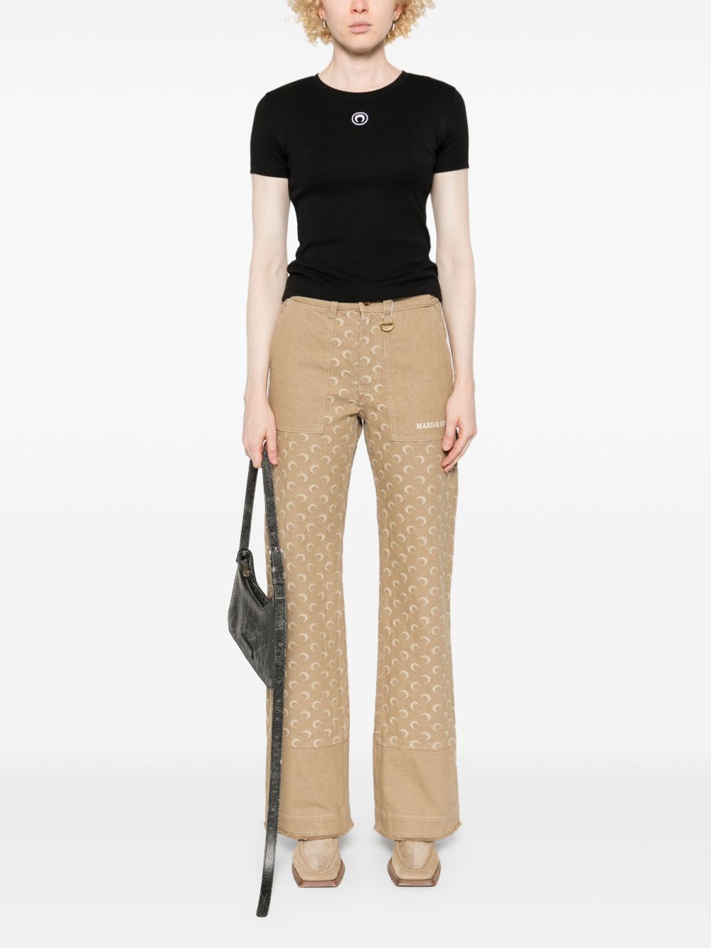 MARINE SERRE Moon Logo Baby Fit T-Shirt